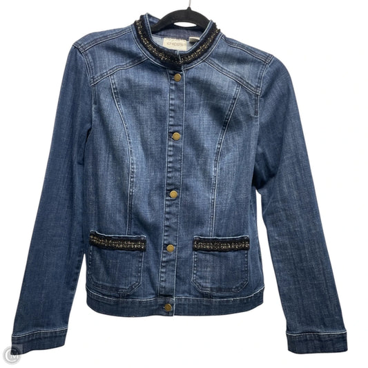Jacket Denim By Chicos In Blue Denim, Size: S