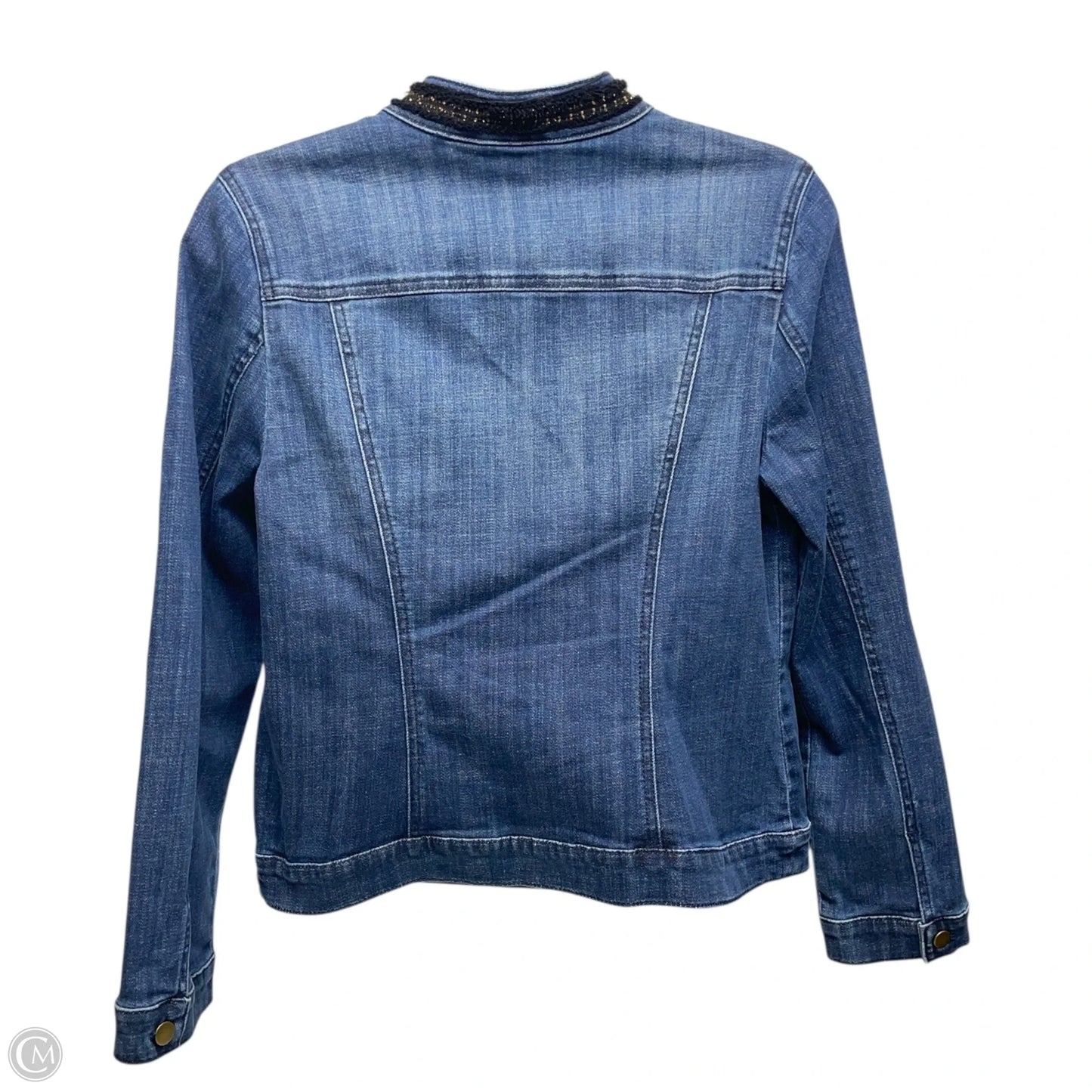 Jacket Denim By Chicos In Blue Denim, Size: S