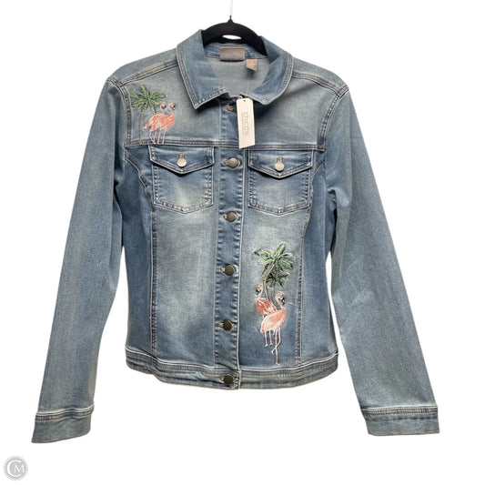 Jacket Denim By Chicos In Blue Denim, Size: M