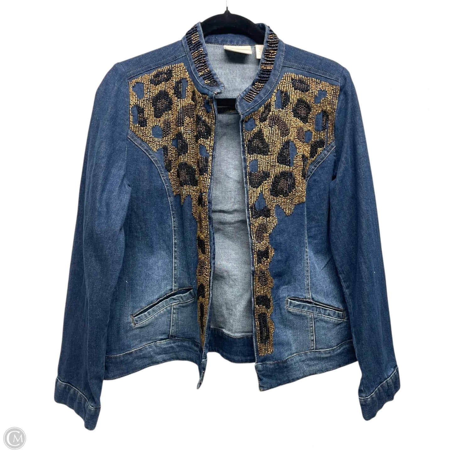 Jacket Denim By Chicos In Blue Denim, Size: M