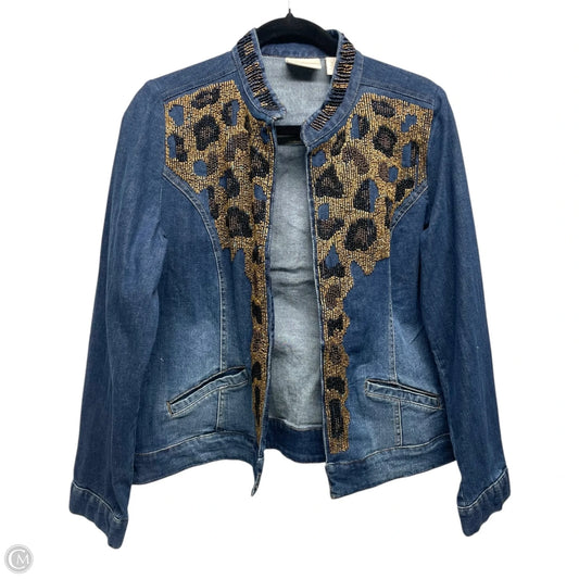 Jacket Denim By Chicos In Blue Denim, Size: M