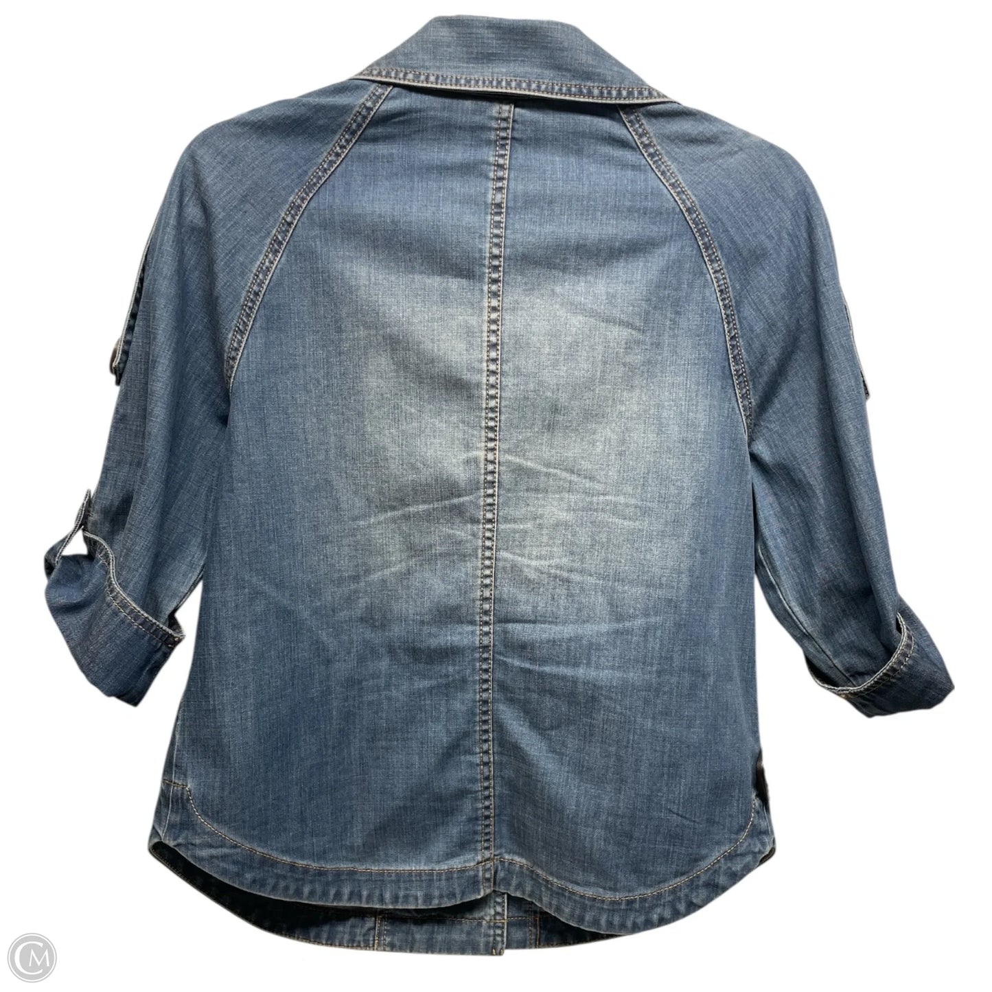 Jacket Denim By Chicos In Blue Denim, Size: S