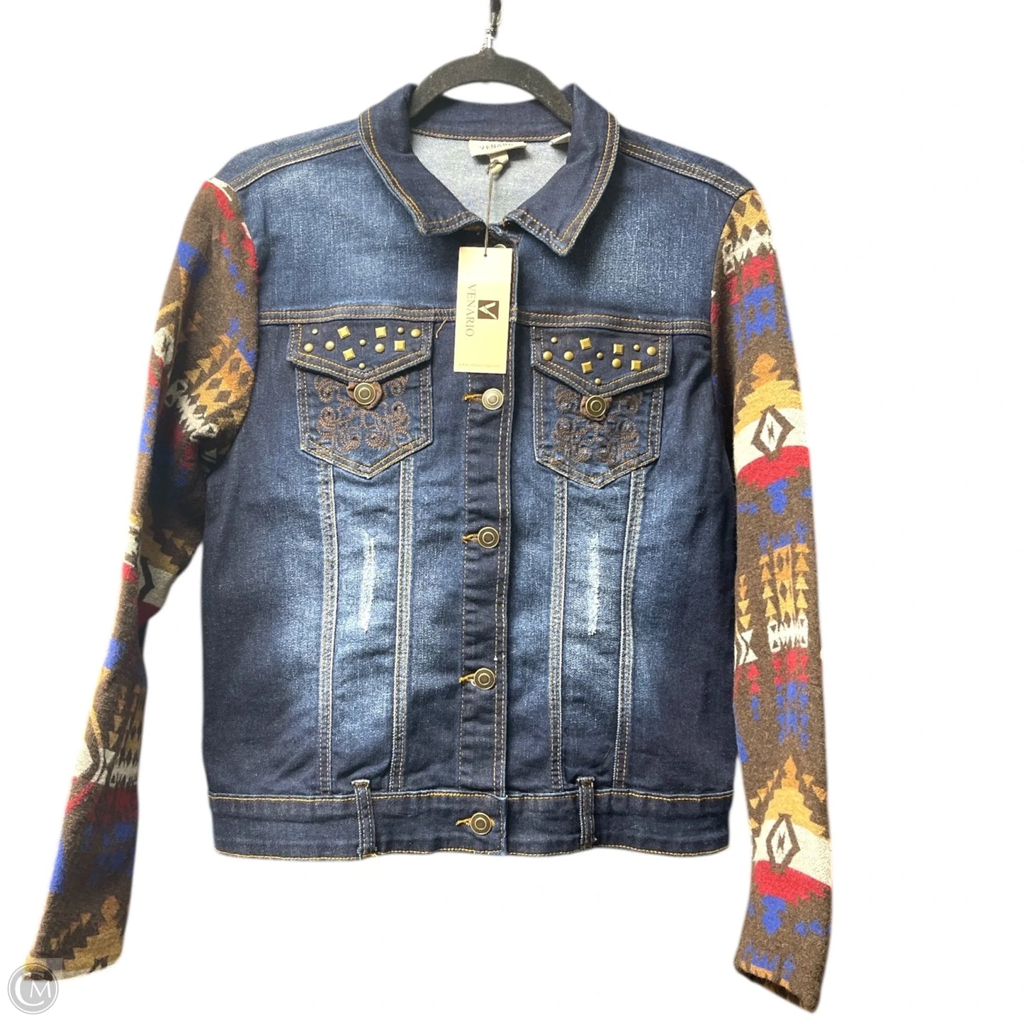 Jacket Denim By VENARIO - In Blue Denim, Size: S