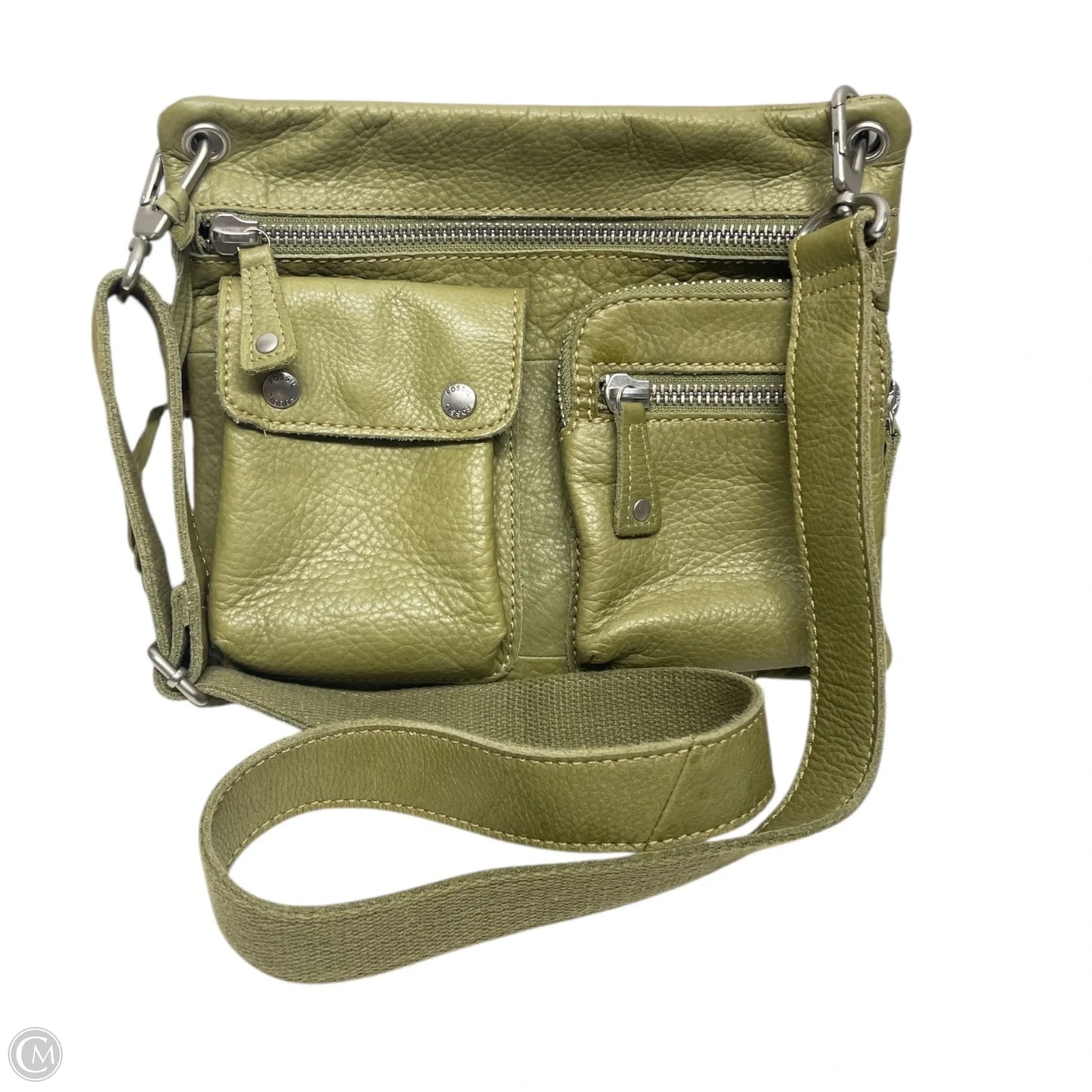 Crossbody Leather By Fossil, Size: Small