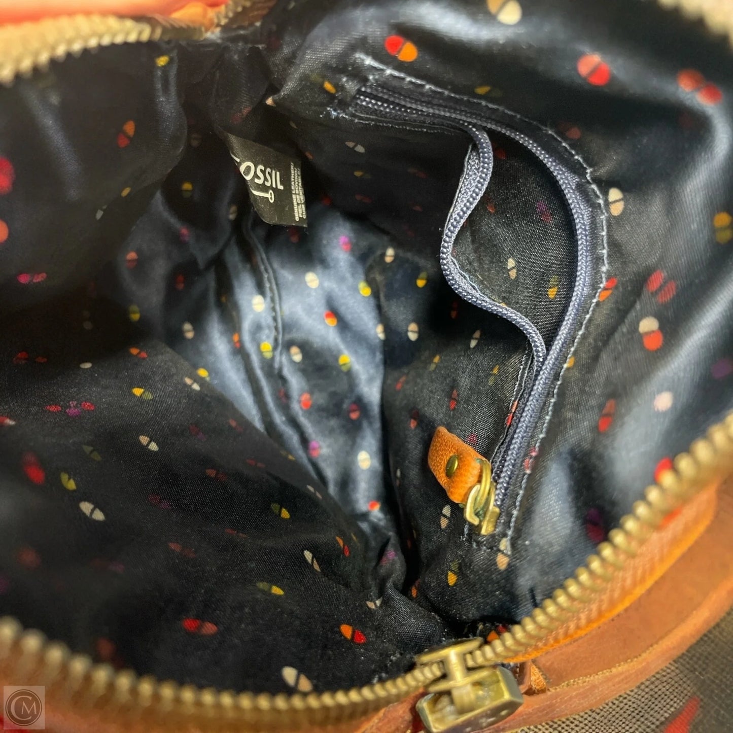 Crossbody Leather By Fossil, Size: Small