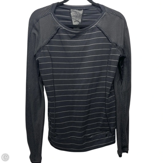 Athletic Top Long Sleeve Crewneck By Lululemon In Black & Grey, Size: M