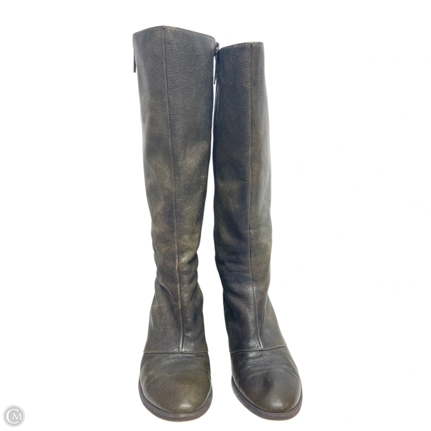 Boots Knee Heels By Donald Pliner In Green, Size: 9