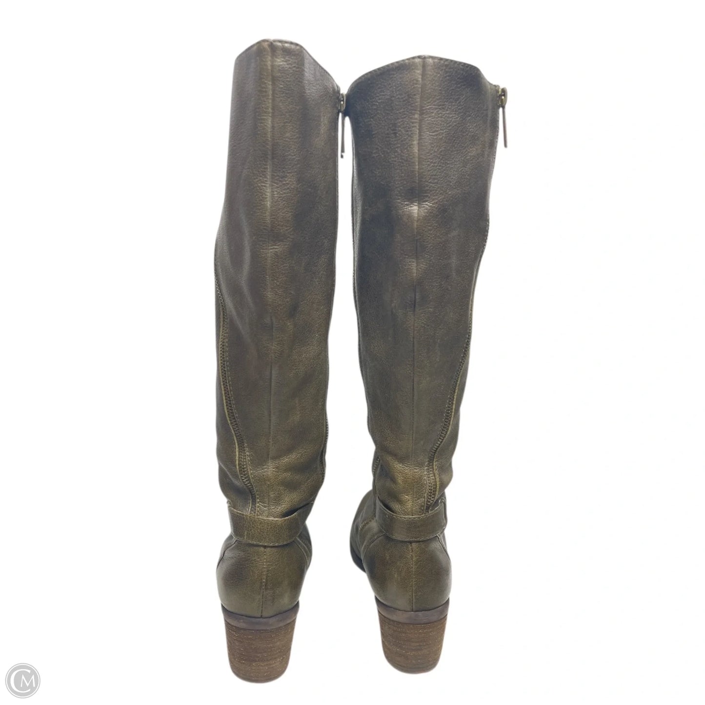 Boots Knee Heels By Donald Pliner In Green, Size: 9