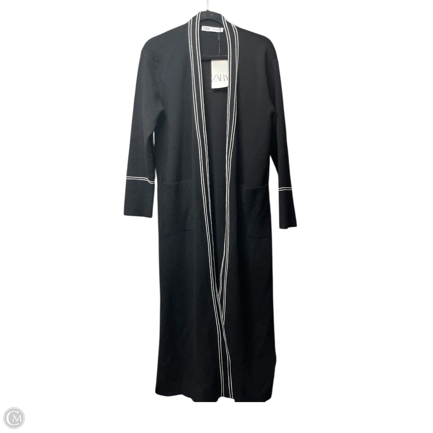 Sweater Cardigan By Zara In Black, Size: L