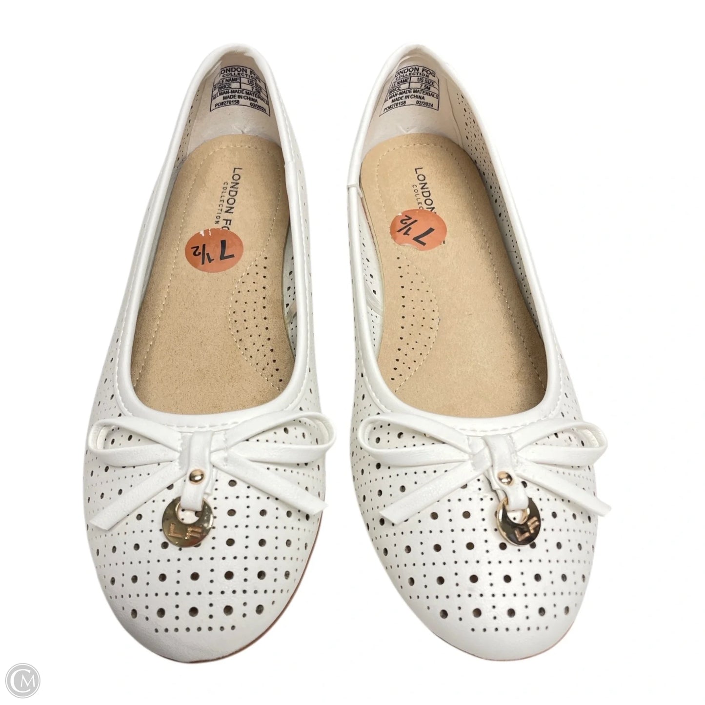 Shoes Flats By London Fog In White, Size: 7.5