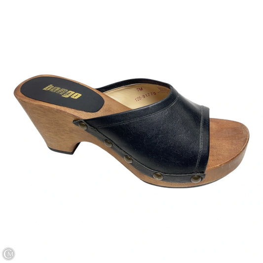 Sandals Heels Wedge By Bongo In Black, Size: 7