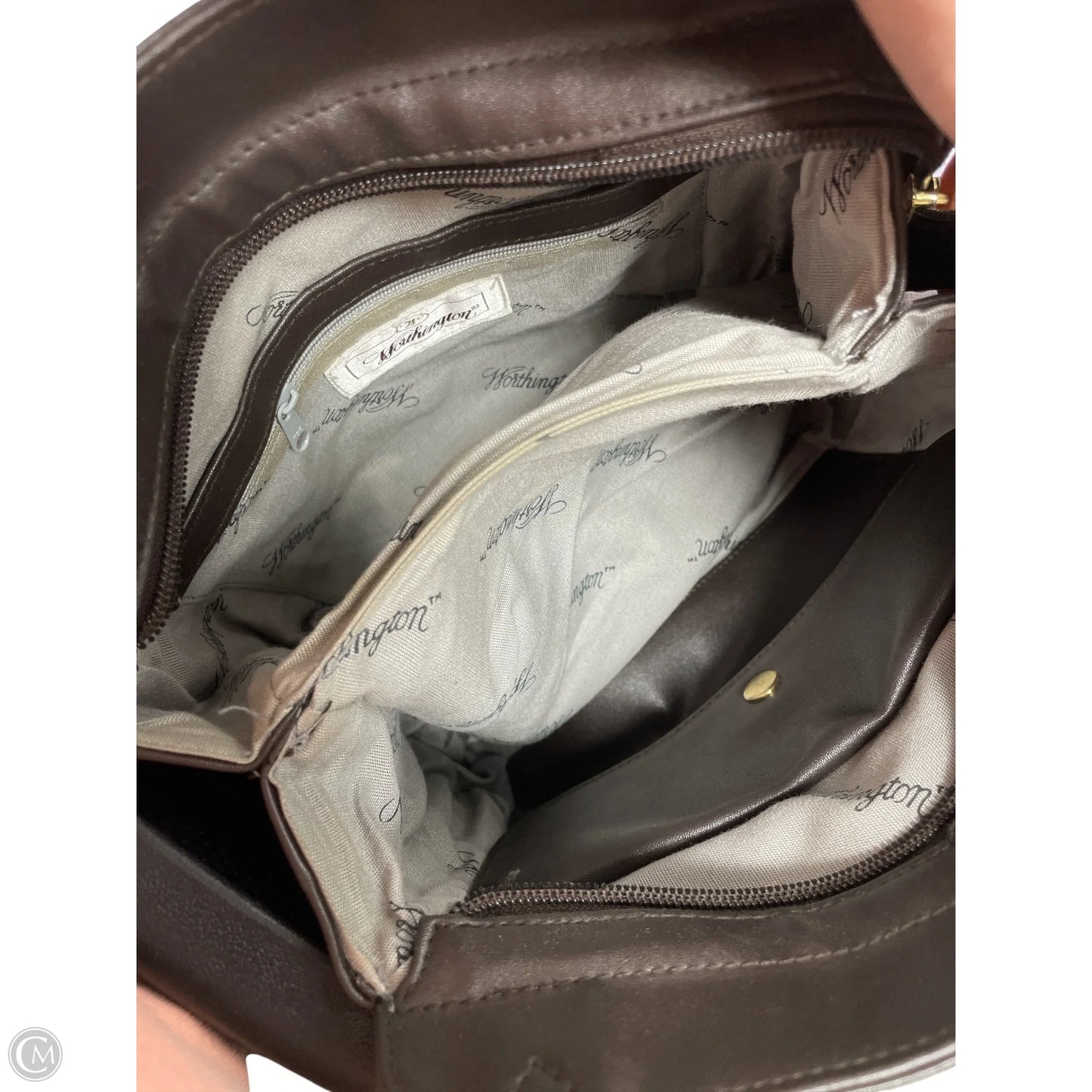 Handbag Leather By Worthington, Size: Medium