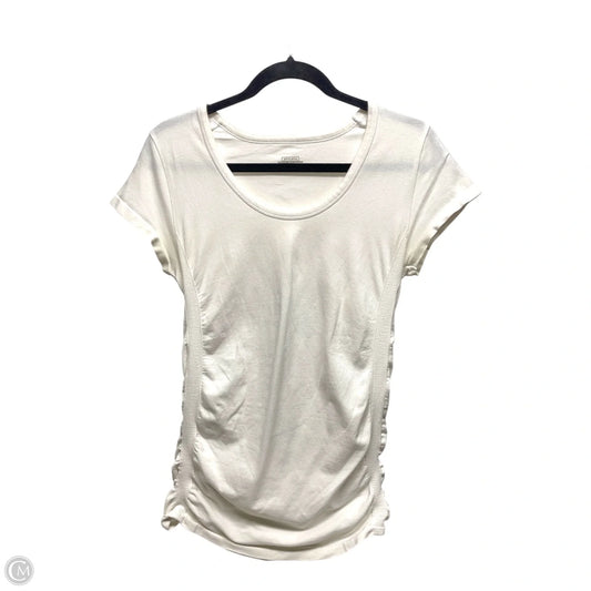 Athletic Top Short Sleeve By Athleta In White, Size: M