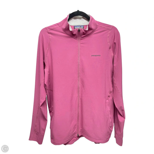 Jacket Windbreaker By Patagonia In Pink, Size: L