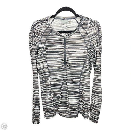 Top Long Sleeve By Athleta In Striped Pattern, Size: M