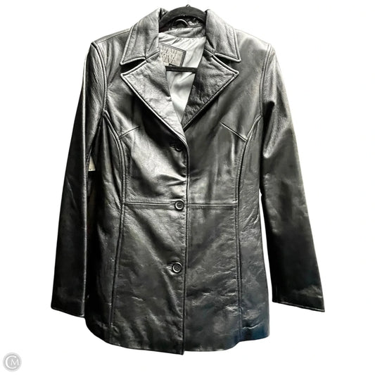 Jacket Leather By Wilsons Leather In Black, Size: S
