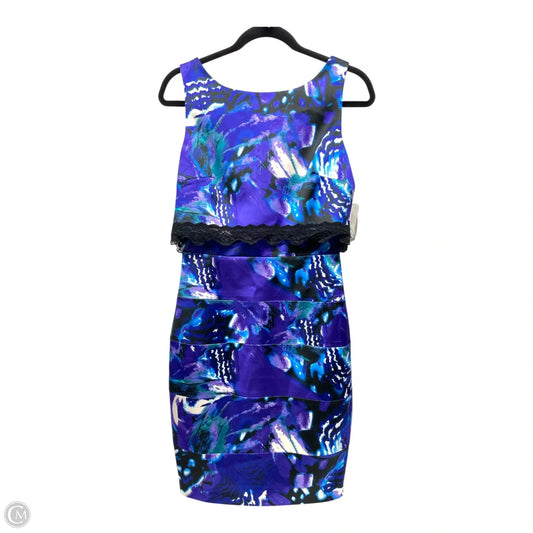 Dress Party Short By JAX In Purple & White, Size: 4