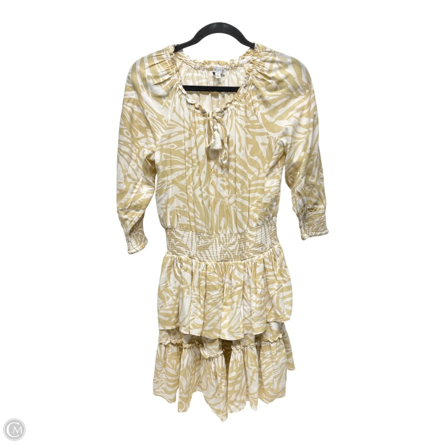 Dress Casual Short By Patrons Of Peace In Tan & White, Size: M