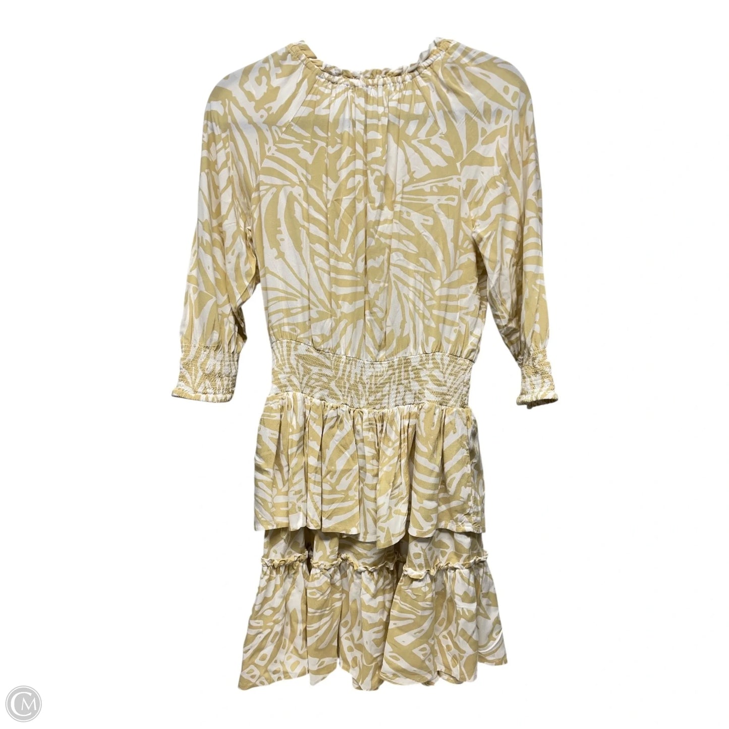 Dress Casual Short By Patrons Of Peace In Tan & White, Size: M