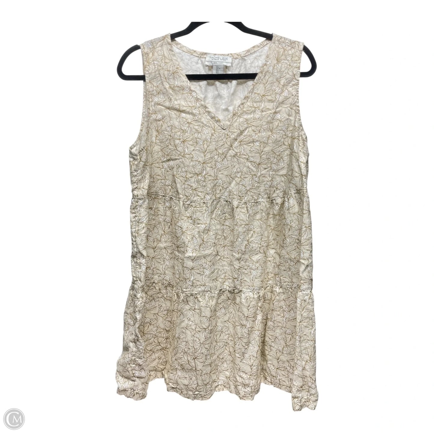 Dress Casual Short By Rachel Zoe In Tan & White, Size: L