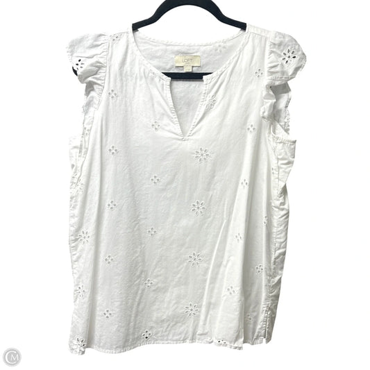 Top Short Sleeve By Loft In White, Size: Xs