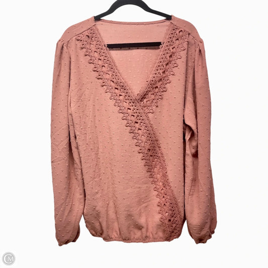Top Long Sleeve By Clothes Mentor In Mauve, Size: Xxl