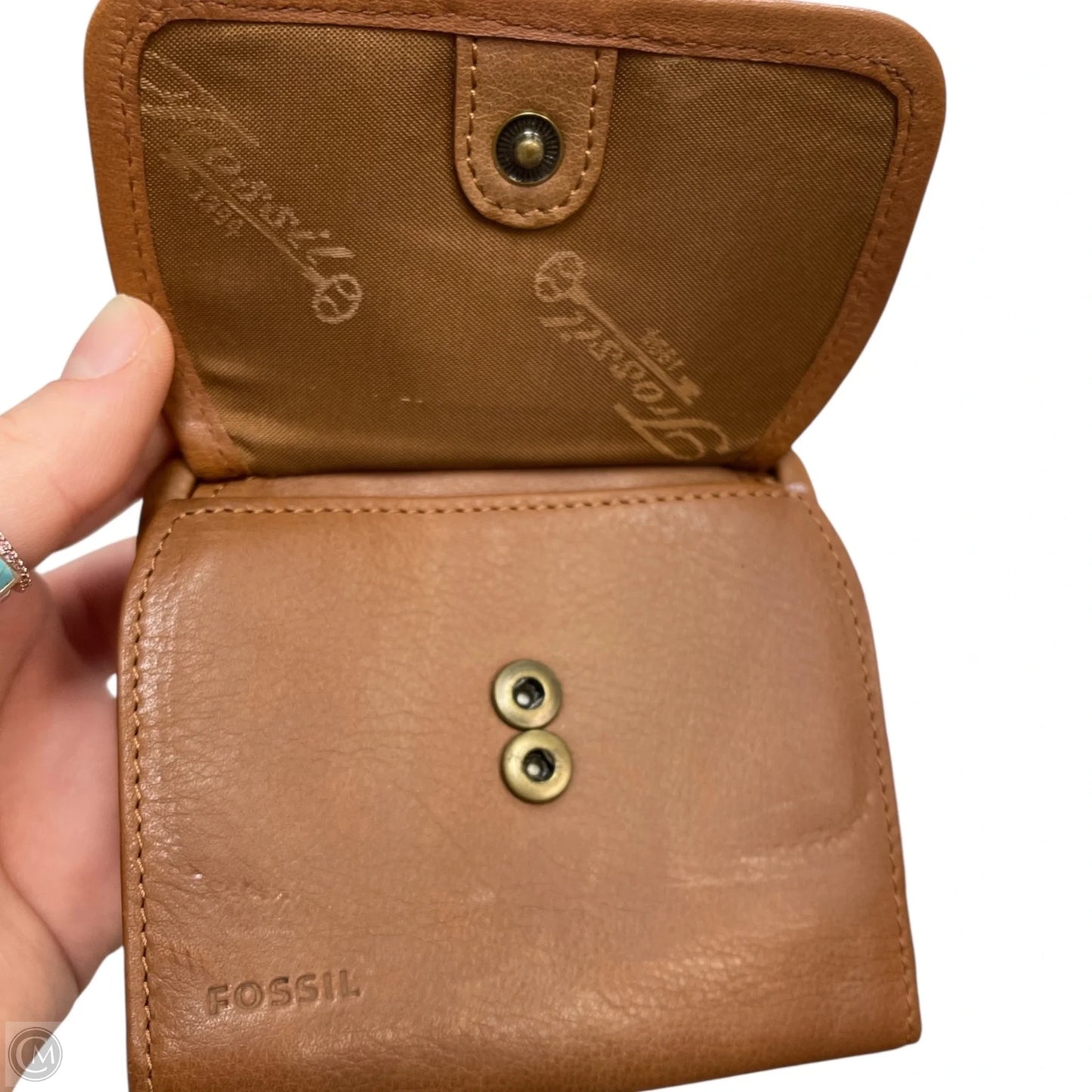 Wallet Leather By Fossil, Size: Small