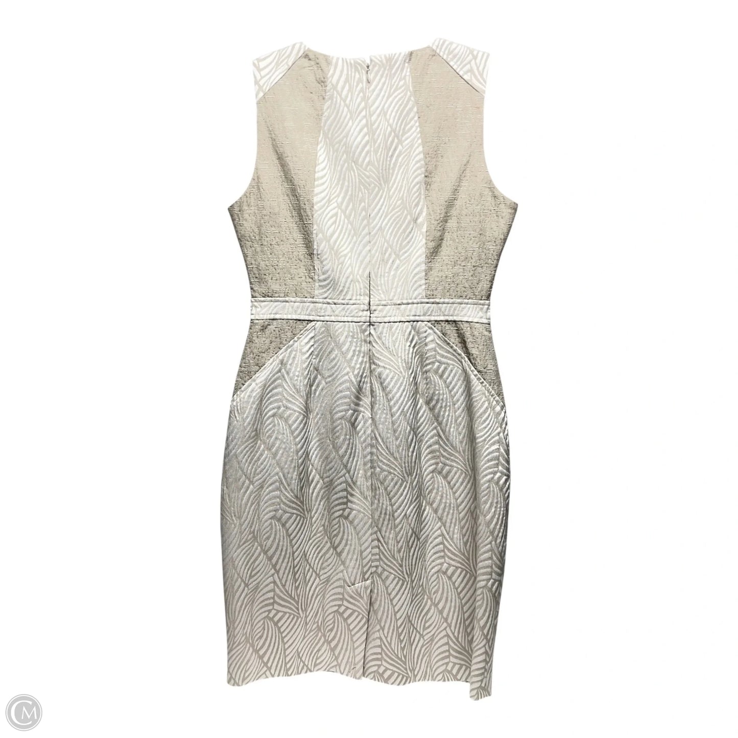 Dress Work By Calvin Klein In Tan & White, Size: 6