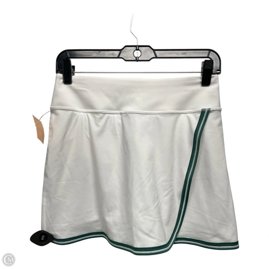 Athletic Skort By Athleta In Green & White, Size: S