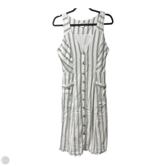 Dress Casual Midi By Maeve In Striped Pattern, Size: 10