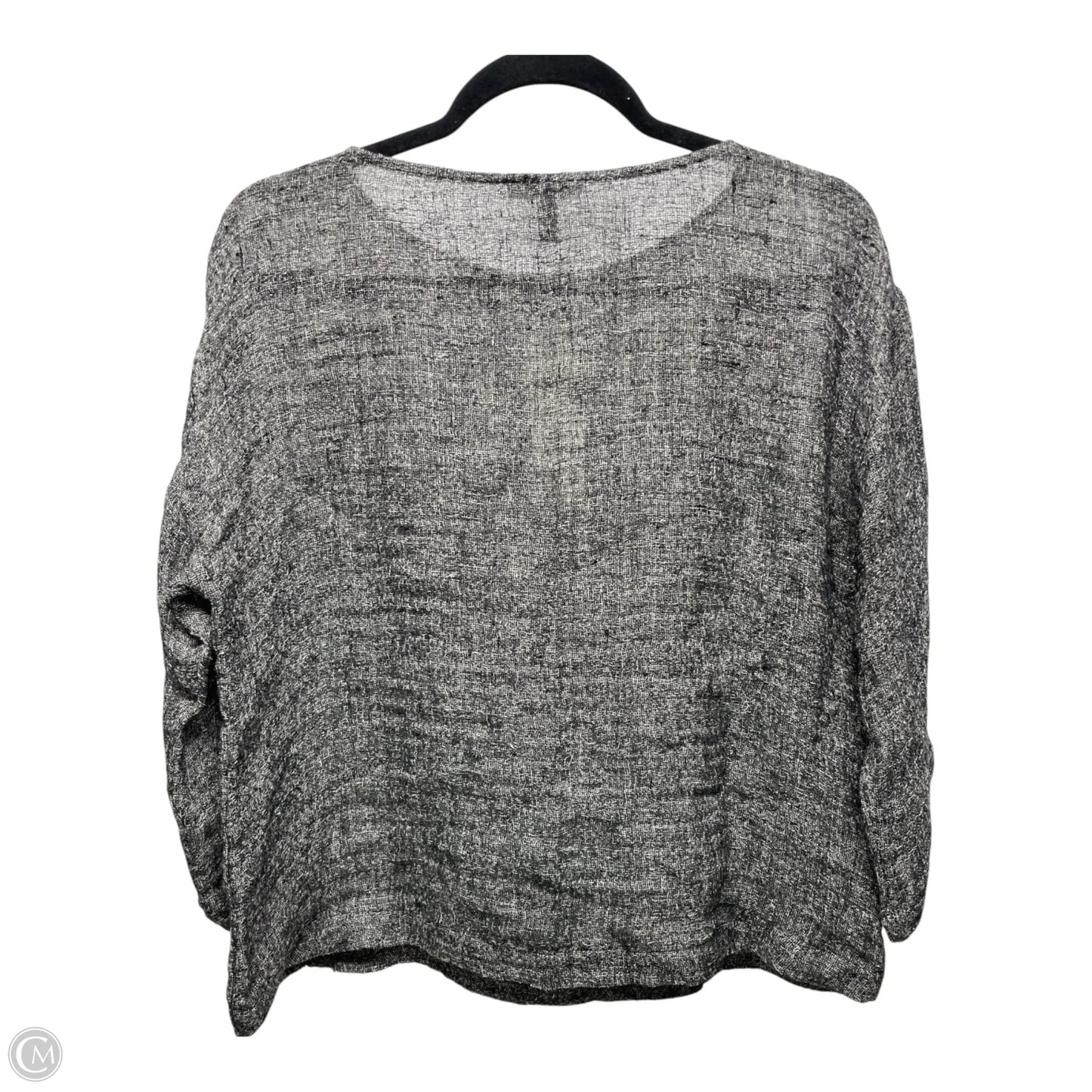 Top 3/4 Sleeve By Eileen Fisher In Grey, Size: S