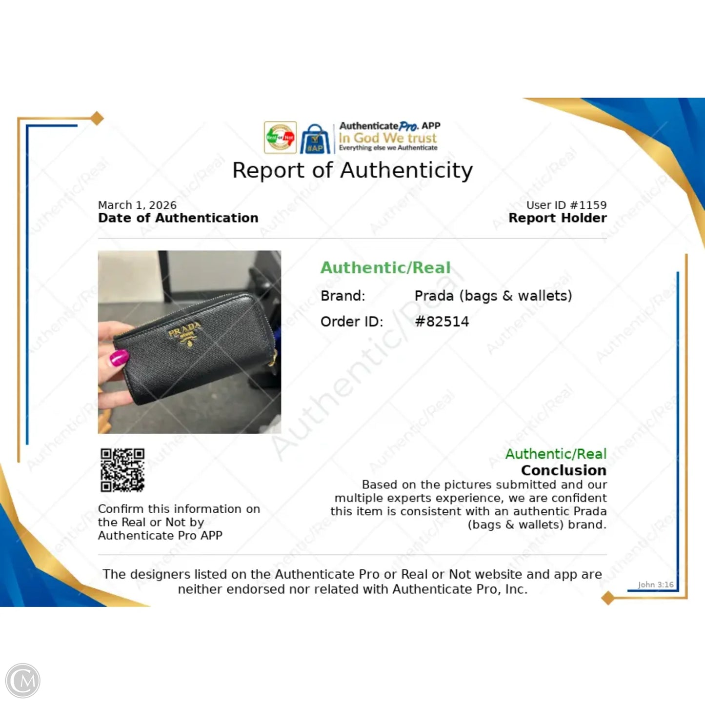 Coin Purse Luxury Designer By Prada, Size: Small