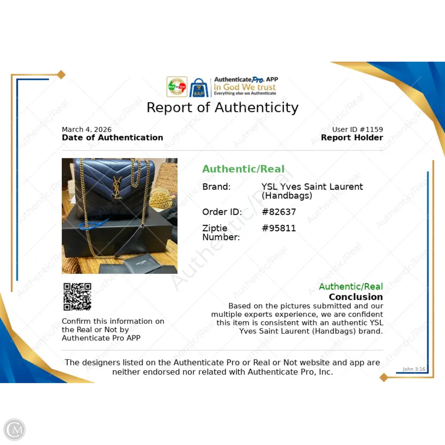 Handbag Luxury Designer By Yves Saint Laurent, Size: Medium