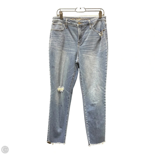 Jeans Straight By Chicos In Blue Denim, Size: 8