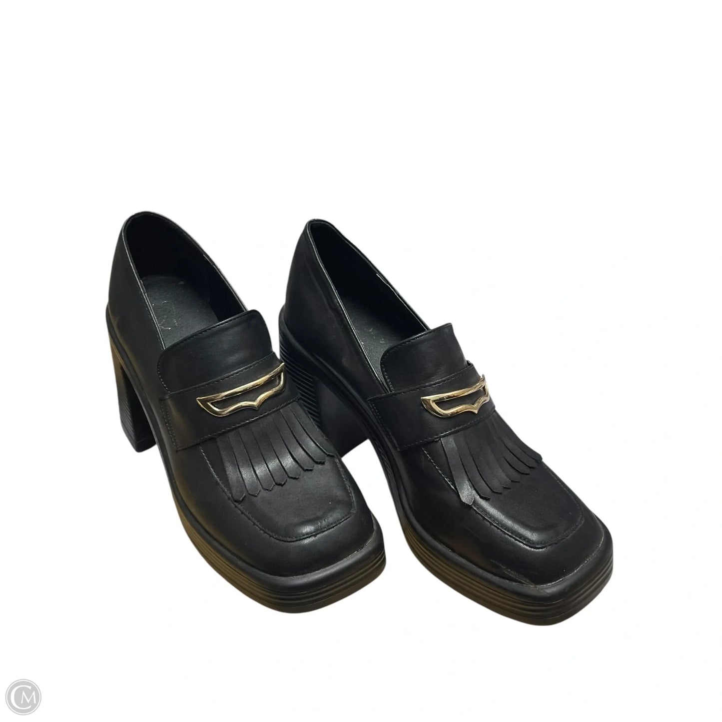 Shoes Heels Block By Yoki In Black, Size: 9