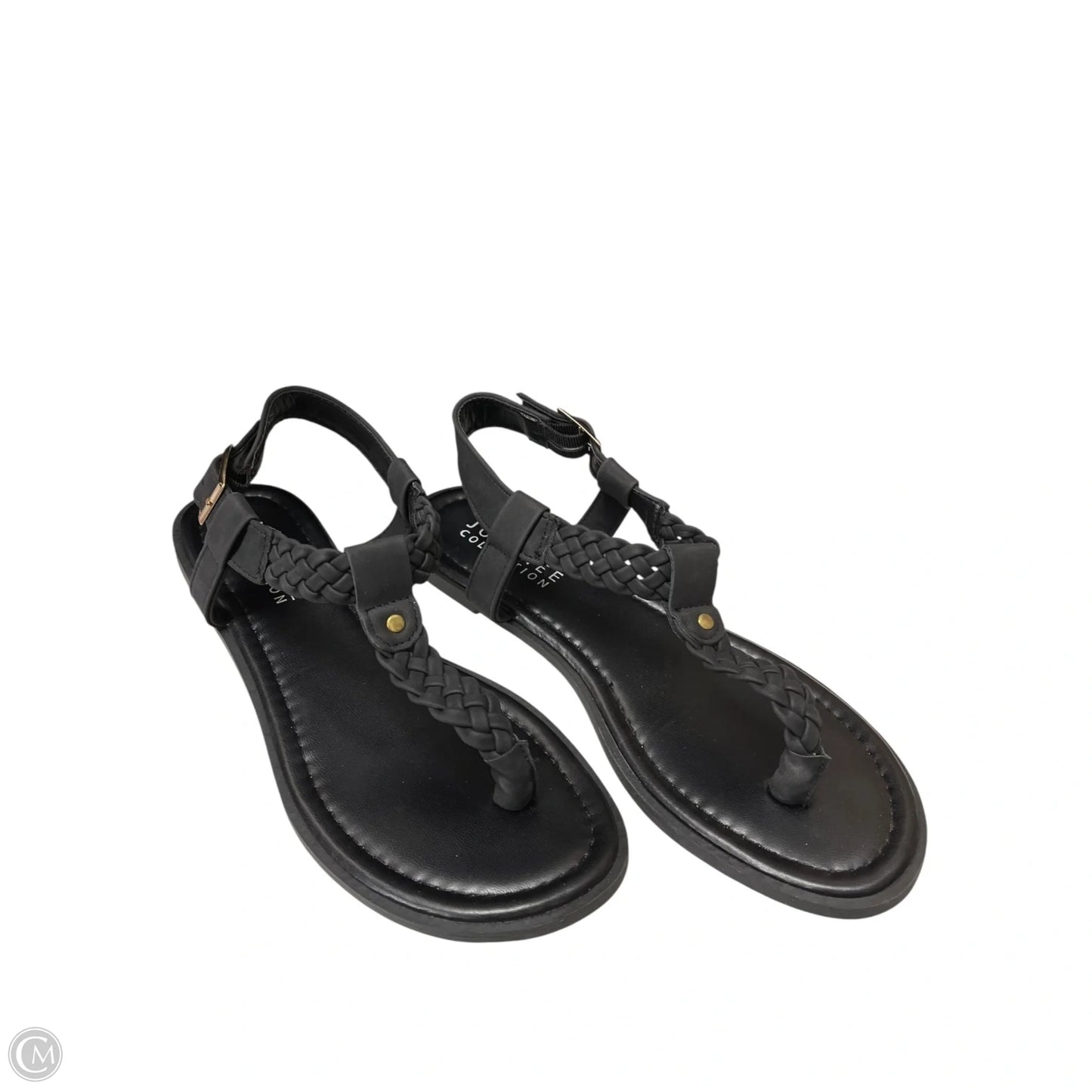 Sandals Flats By Journee In Black, Size: 8.5
