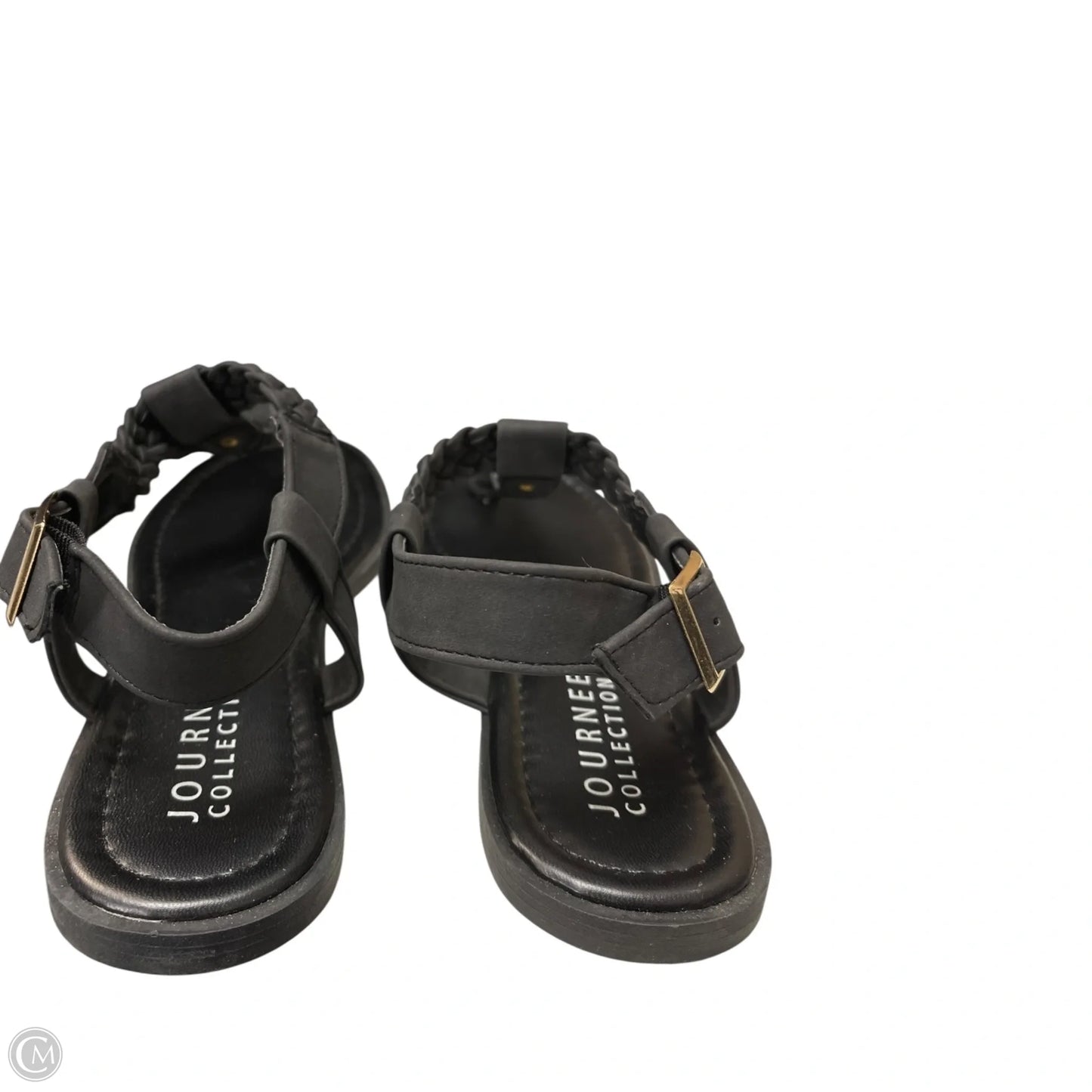 Sandals Flats By Journee In Black, Size: 8.5