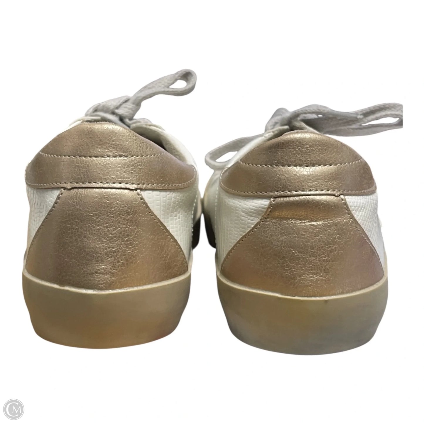 Shoes Sneakers By Shu Shop In Gold & White, Size: 10