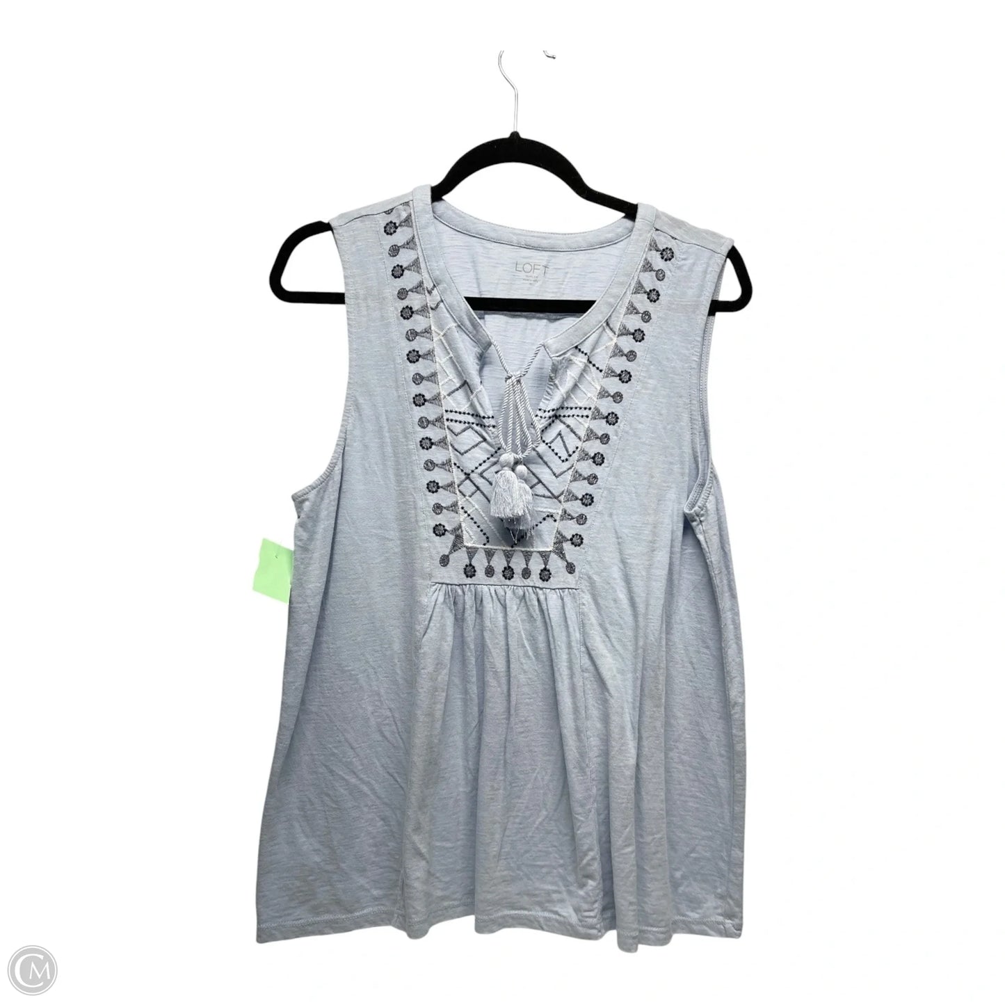 Top Sleeveless By Loft In Blue, Size: M