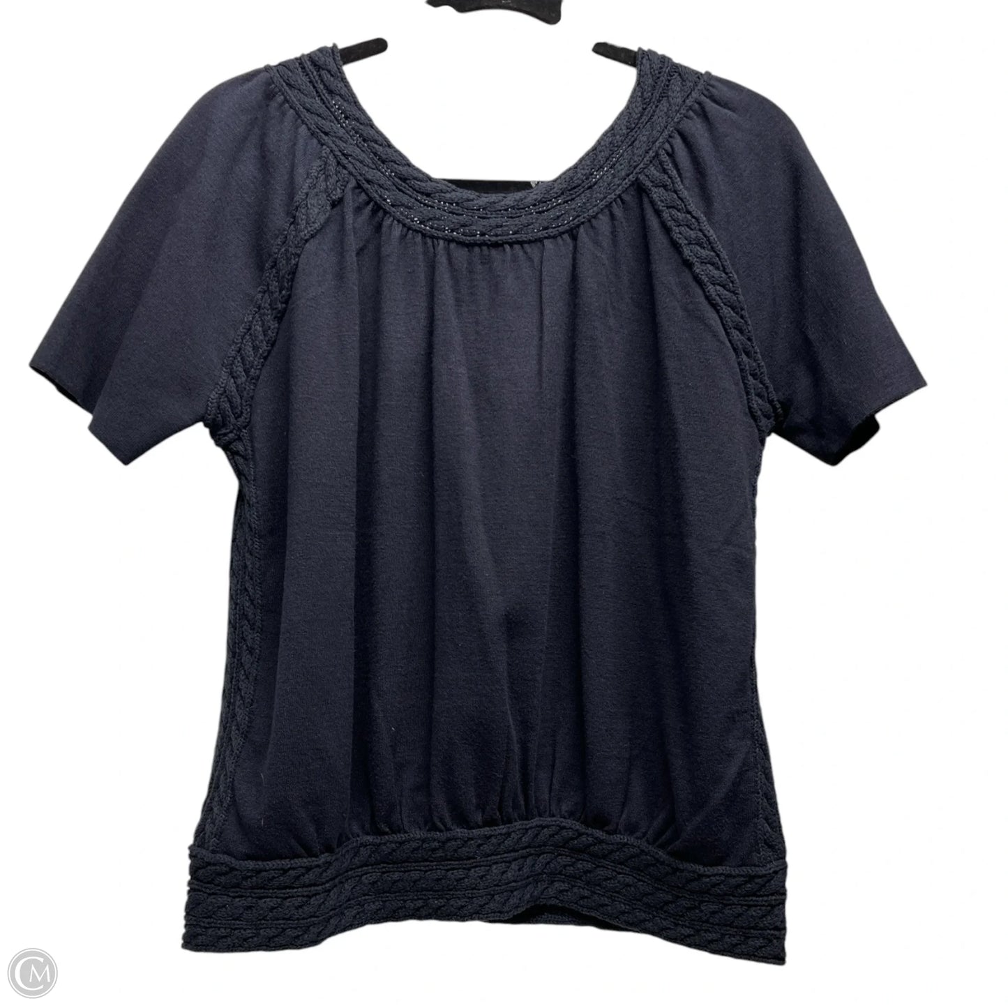 Top Short Sleeve By Cabi In Navy, Size: M