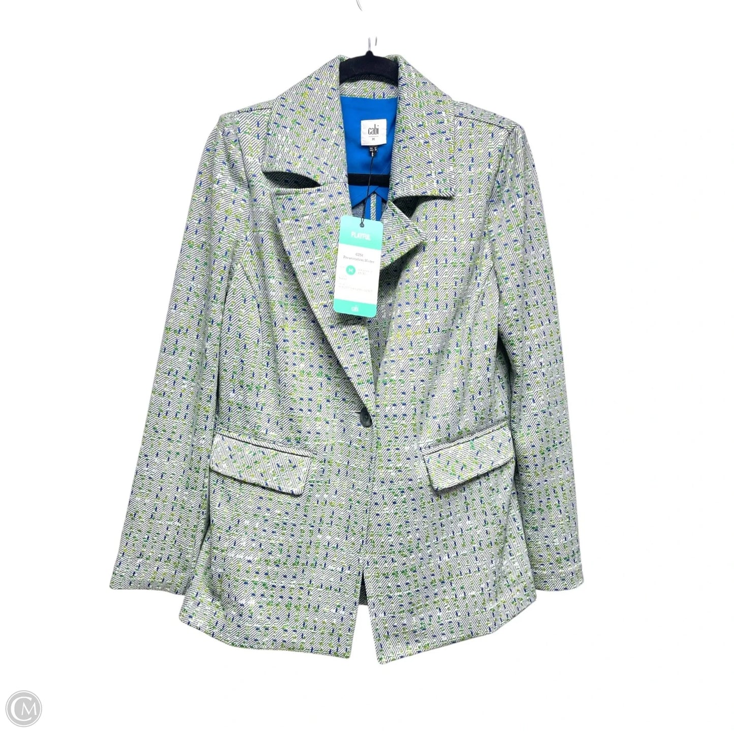 Blazer By Cabi In Blue & Green, Size: M
