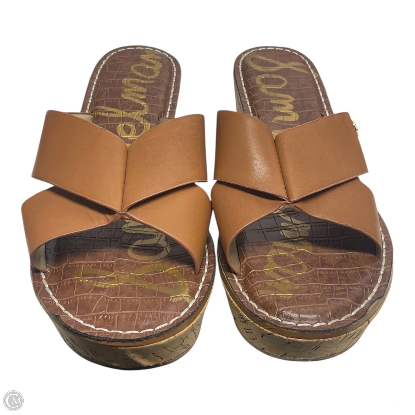 Sandals Heels Wedge By Sam Edelman In Brown, Size: 10