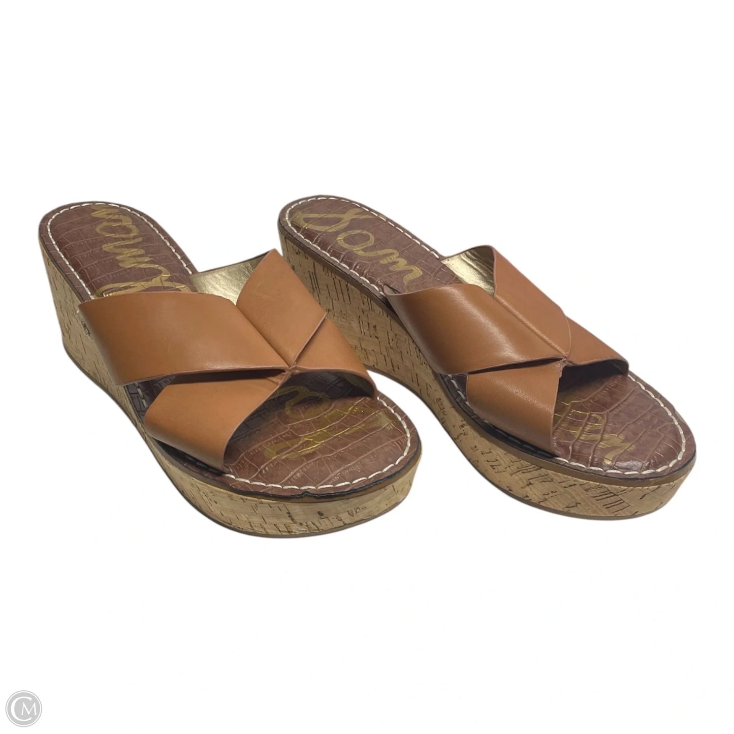 Sandals Heels Wedge By Sam Edelman In Brown, Size: 10
