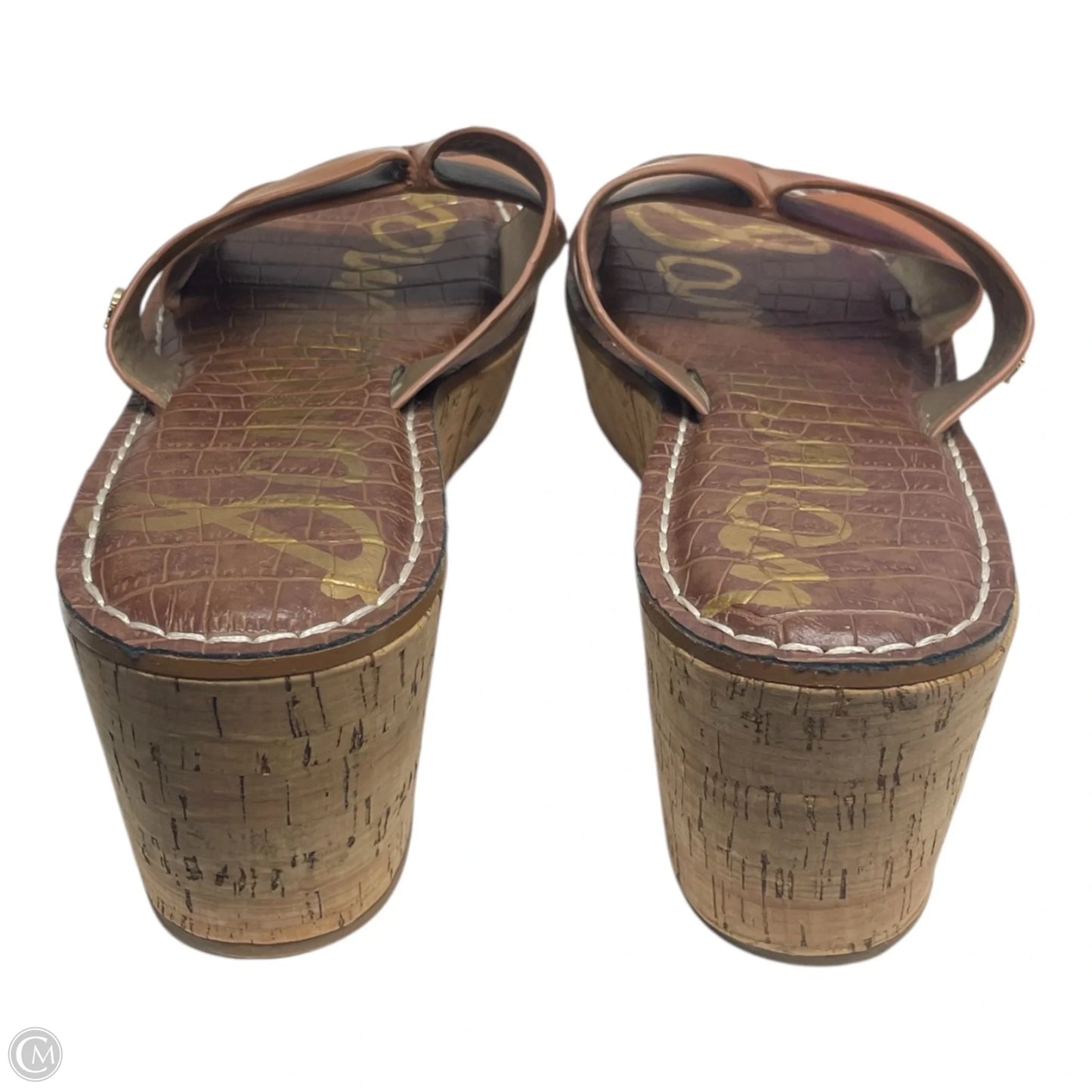 Sandals Heels Wedge By Sam Edelman In Brown, Size: 10
