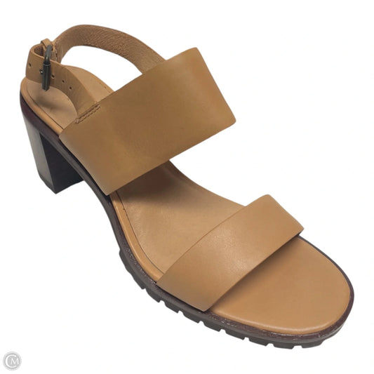 Sandals Heels Block By Madewell In Tan, Size: 9.5