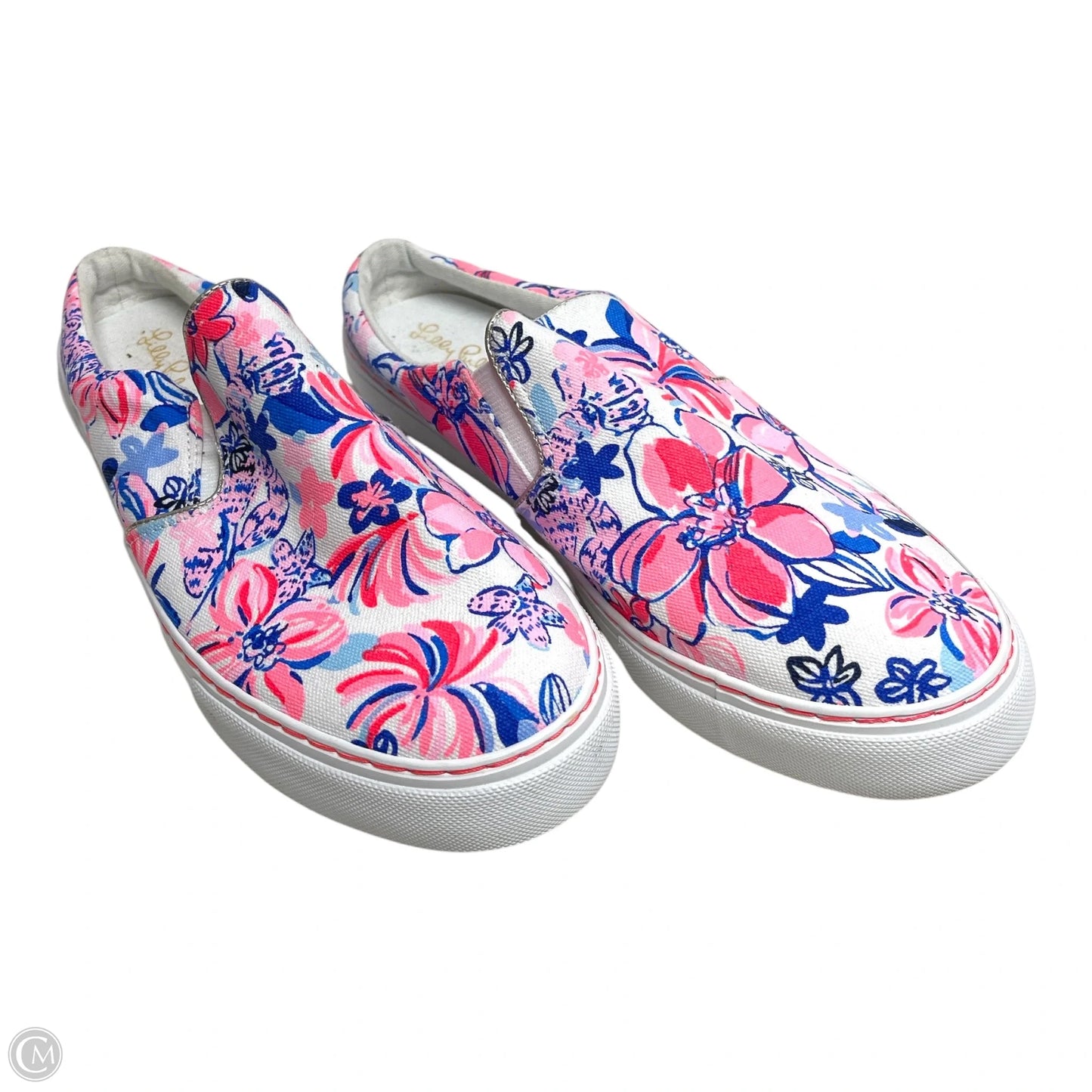 Shoes Designer By Lilly Pulitzer In Blue & Pink, Size: 10