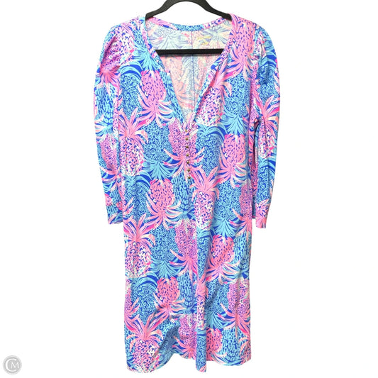 Dress Designer By Lilly Pulitzer In Blue & Pink, Size: Xl