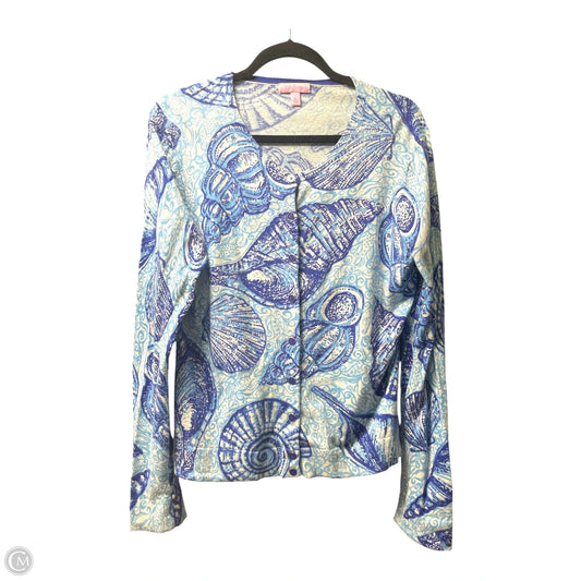 Sweater Cardigan Designer By Lilly Pulitzer In Blue, Size: Xl