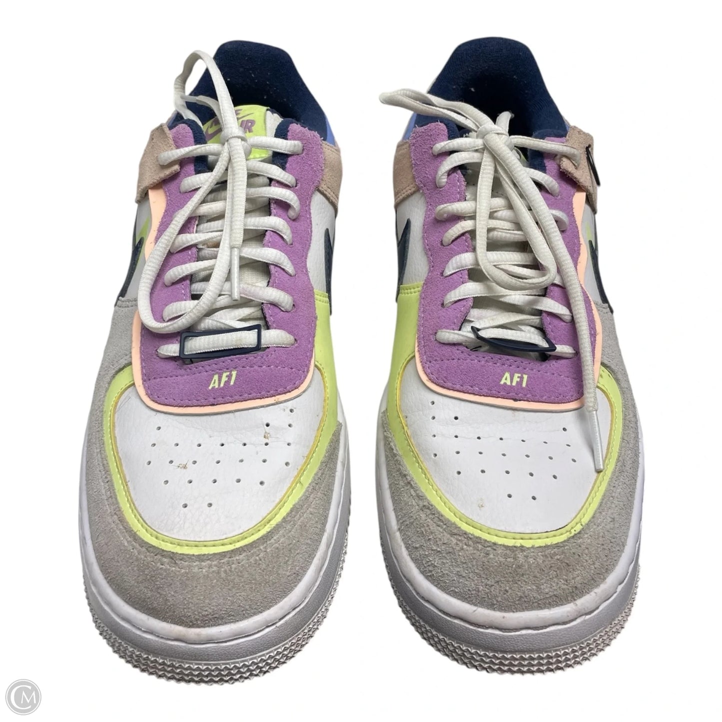 Shoes Sneakers By Nike In Purple & Yellow, Size: 10.5
