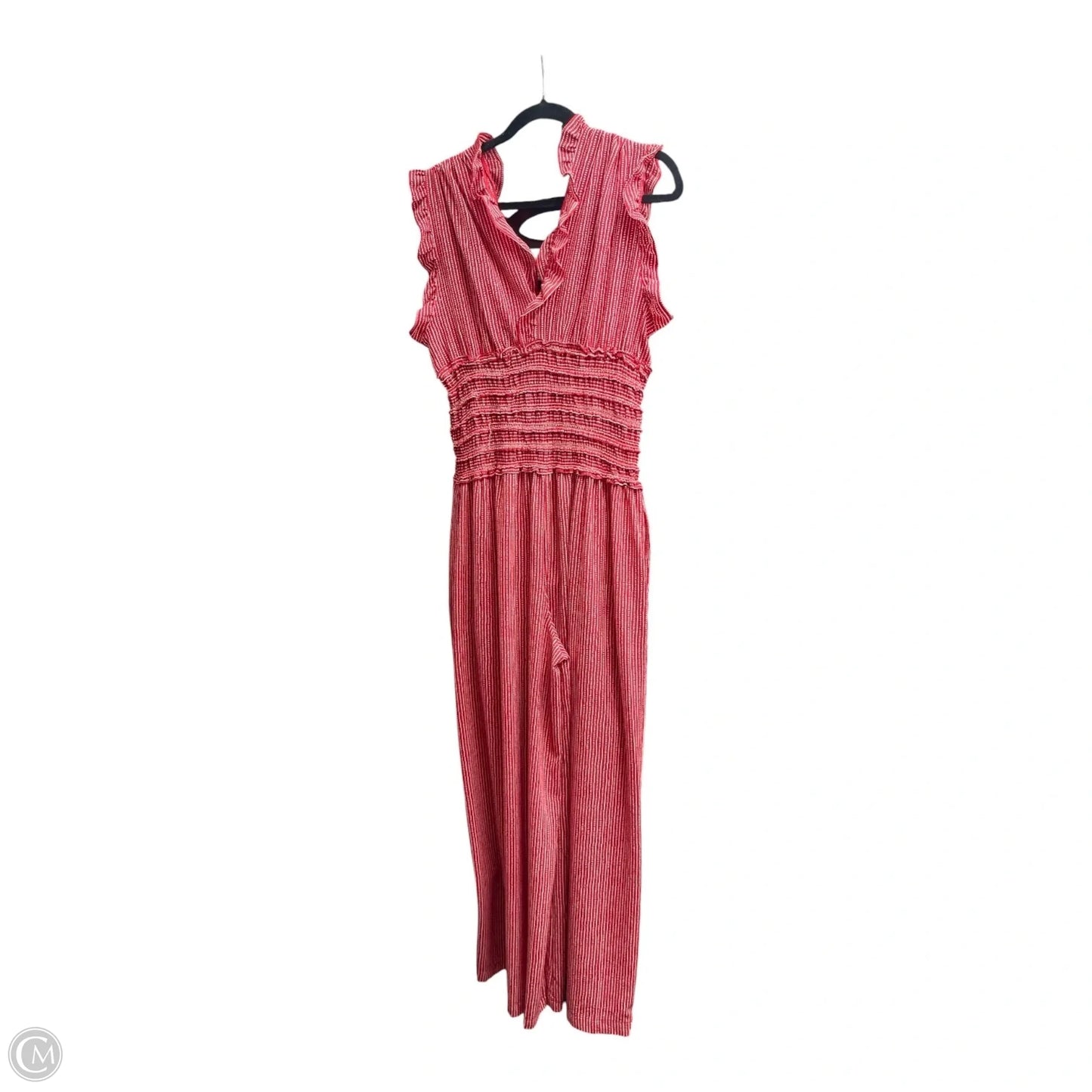 Jumpsuit By Max Studio In Red & White, Size: Xl